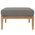 Modway - Clearwater Terrasse extérieure Bois de teck Ottoman in Graphite gris-Coussin amovible