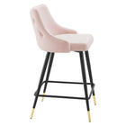 Modway - Adorn Performance Velvet Tabouret de comptoir - Rose - Ensemble de 2-Rembourrage en mousse dense