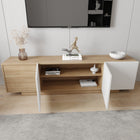 Nexera - Meuble TV Riva, 72 po, Érable naturel et blanc-8