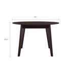 Modway - Vision Rond de 45 po Table à manger, Cappuccino-Style moderne du milieu du siècle