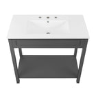 Modway - Altura 36" Vanette de salle de bain - Gris blanc-Construction en MDF et panneau de particules