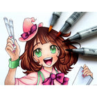 Copic - Ciao marqueurs à encre double pointe - couleurs portrait - lot de 6-rechargeable avec de l'encre Copic