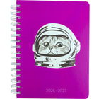 Pierre Belvédère - Agenda scolaire hebdomadaire/mensuel 2026-2027 - 6-1/4 po l x 8-1/2 po H - Chatstronaute - Bilingue-Parfait pour suivre les échéances et les rendez-vous