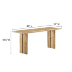Modway - Amistad 46" Bois Banc - Chêne-Construction en bois massif de manguier