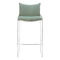 Zuo - Pola Tabouret de bar - Vert-Tissu polyester douillet
