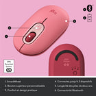 Logitech POP Mouse avec Sans Fil - Heartbreaker-Paire esthétique: Associez la souris POP avec l'amusante et rebondissante expérience de frappe de POP Keys clavier mécanique sans fil, touches emoji personnalisables et raccourcis touches médias