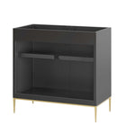 Modway - Awaken 36" Armoire à coiffeuse de salle de bain - Noir-Assemblée requise