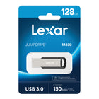 Lexar - JumpDrive M400 Clé USB - 128Go - Noir-Prise en charge rétrocompatible avec l'interface USB 2.0