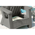 Suncast - Chaise Adirondack avec rangement - Gris colombe-Facile à nettoyer et à entretenir.