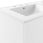 Modway - Vitality Double évier 48" Vanette de salle de bain - Blanc blanc-Assemblée requise