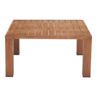 Zuo - Regels Table basse - Naturel-Bois imitation bois avec accents en aluminium au design moderne sophistiqué