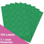 JAM Paper Sceaux autocollants ronds, 1 1/2 po, vert, 360/paquet-Vert