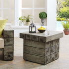 Modway - Manteo Côte rustique Terrasse extérieure Table d’appoint - Gris clair-Table d’accent extérieure côtière