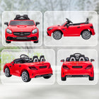 Aosom - Voiture électrique 12v pour enfant avec télécommande parentale - rouge-Réglage à deux vitesses (manuel) ou à trois vitesses (télécommande) avec une vitesse maximale de 3,1 mi/h (5 km/h) 