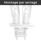 MotionGrey - Support de moniteur simple - Bras de fixation VESA pour écrans jusqu’à 28 po - Blanc-Construction métallique robuste : fabriquée avec des matériaux durables pour maintenir votre moniteur en place en toute sécurité, tout en conservant une esthétique épurée et minimaliste