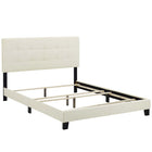 Modway - Amira Performance Velvet Lit King, Ivoire-Cadre de lit à plateforme avec tête de lit