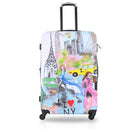TUCCI Italy - New York Love Art 3 pièces valise-Coque rigide en polycarbonate léger - Matériau de valise flexible, durable et résistant aux chocs qui maintient votre sac de voyage solide mais ultra-léger pour faciliter le levage et respecter la conformité avec les avions