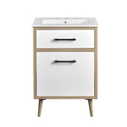 Modway - Maverick 24" Vanette de salle de bain - Chêne blanc-9
