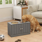 PawHut - Bols surélevés pour grande station d’alimentation pour animaux avec support - gris-Capacité de 67,6 oz par bol 
