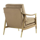 Modway - Langford Performance Velvet Fauteuil d’accent - Noyer taupe-Glissières de plancher sans marquage