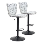 Zuo - Elevate Tabouret de bar - Blanc - Ensemble de 2-Hauteur réglable