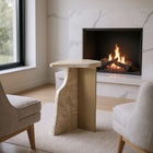 Zuo - Surya Table d’appoint - Beige-Dimensions: 11,0 po L x 15,9 po L x 24,0 po H