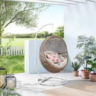 Modway - Encase Terrasse extérieure Rotin Chaise à balançoire - Beige cappuccino-Tissage en rotin synthétique