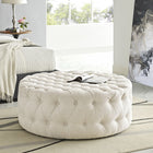 Modway - Amour Tissu rembourré Ottoman - Beige-Bois massif et contreplaqué