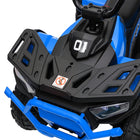 Qaba - Véhicule électrique pour enfants 12V à batterie avec 4 roues à suspension à ressort - bleu-Couleur : Bleu 