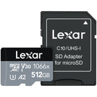 Lexar - Professional 1066X MicroSDXC SILVER Series - 512 Go - Noir-Utilise la technologie UHS-I pour offrir des vitesses de lecture allant jusqu'à 160 Mo/s