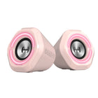 Hecate by Edifier - G1000 Enceintes stéréo de jeu multi-entrées Bluetooth avec lumières RGB - Rose-12 modèles d'effets d'éclairage ambiant RGB sont conçus pour les haut-parleurs de PC, pour personnaliser votre bureau et améliorer votre expérience de jeu et d'écoute