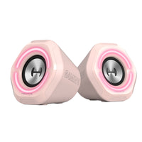 Hecate by Edifier - G1000 Enceintes stéréo de jeu multi-entrées Bluetooth avec lumières RGB - Rose-12 modèles d'effets d'éclairage ambiant RGB sont conçus pour les haut-parleurs de PC, pour personnaliser votre bureau et améliorer votre expérience de jeu et d'écoute