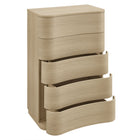 Modway - Mirae 5 tiroirs Commode courbe, Chêne léger à la brosse-Assemblée requise