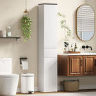 HOMCOM armoire de rangement de salle de bain mince 71 po avec tiroir - blanc-Comprend 2 placards fermés et un tiroir pour une meilleure organisation 