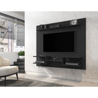 Manhattan Comfort - Centre de divertissement flottant moderne Plaza 64,25 po - Noir-Recommandé pour un téléviseur de 50 pouces