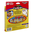 Cra-Z-Art - Marqueurs classiques lavables Broadline - Paquet de 10-Les marqueurs Cra-Z-Art sont dotés de capuchons hermétiques pour une durée de vie prolongée et l'éclat des couleurs. Nos marqueurs sont durables, l'encre sèche rapidement pour éviter les bavures et conserver son éclat durablement