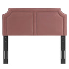 Modway - Cynthia Performance Velvet Tête de lit King/King de Californie, Rose poussiéreuse-Rembourrage en mousse dense
