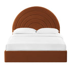Modway - Solana Arqué Performance Velvet Lit de plateforme complet, Rouille-Cadre de plate-forme