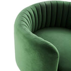 Modway - Embrace Touffe Performance Velvet Chaise pivotante - Émeraude Noire-Système de soutien à ressorts