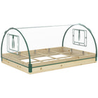 Outsunny - jardinière surélevée 12 poches 4 pi L x 3 pi l x 2 pi H avec serre et fenêtres enroulables-Offre les avantages d’une jardinière surélevée et d’une serre
