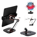 ShoppingAll - Support de Tablette Réglable Long - Noir-Prend en charge les tablettes et les smartphones qui mesurent entre 4,7 po et 12,9 po et jusqu'à 2,2 lb (1 kg)