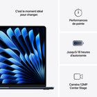 Apple - Portatif MacBook Air 15 po - Puce M4 - SSD 256 Go - Mémoire unifiée 16 Go - Minuit - Anglais-Si Vous Aimez iPhone, Vous Allez Adorer Mac - Mac fonctionne en parfaite synergie avec vos autres appareils Apple. Affichez et contrôlez votre téléphone sur votre Mac grâce à la recopie d’iPhone. Copiez une image sur iPhone et collez-la sur votre Mac, ou utilisez Mac pour texter dans Messages et répondre à des appels FaceTime