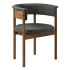 Modway - Clea Revêtement courbé Chaises de salle à manger Ensemble de 2 - Charbon de bois-Assemblée requise