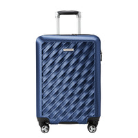 Ricardo Beverly Hills - Melrose Bagage de Cabine Rigide 21" - Bleu-Coque extérieure durable en alliage de polycarbonate: Aide à protéger les effets personnels contre les chocs, les égratignures et l’usure du voyage, tout en offrant une allure rigide et soignée
