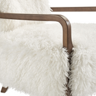 Modway - Zinnia Fausse fourrure Chaise d’accent - Blanc-8