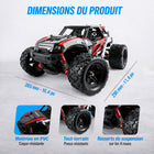 MotionGrey - Camion monstre tout-terrain RC 1:18 - Voiture télécommandée haute vitesse 4 roues motrices - Rouge-5