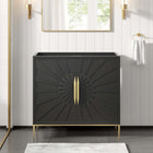 Modway - Awaken 36" Armoire à coiffeuse de salle de bain - Noir-Bassin d’évier non inclus
