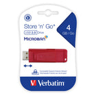 Verbatim - Clé USB Store 'n' Go 4 Go, Rouge-Le connecteur USB rétractable permet de ne pas perdre le capuchon
