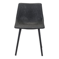 Zuo - Daniel Chaise de salle à manger - Noir vintage - Ensemble de 2-Confort moelleux et matériaux durables