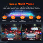 Vantrue - Caméra embarquée S1 Pro 2,7K avec carte SD de 64 Go-Technologie hdr équilibrant phares lumineux et zones sombres pour conserver détails vidéo précis